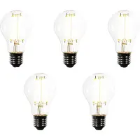 LUEDD 5er-Set E27 Dimmbare LED-Glühbirnen A60 Klar 7,2W 1521 lm 3000K