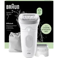 Braun - Silk·épil 7, Wet & Dry Epilator, Lasting Smooth Skin, 7-041 - Silver/Grey
