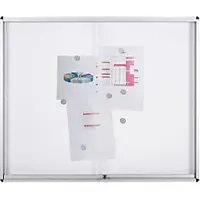 BI-Office Exhibit Indoor Abschließbarer Schaukasten Magnetisch 12 x A4 96,7 (B) x 92,6 (H) cm Weiß