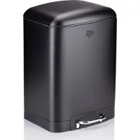 Dirt Devil Tretmülleimer 6L – Mülleimer Küche mit Soft Close – Abfalleimer aus Edelstahl – Herausnehmbarer Inneneimer – Küchenmülleimer 23 x 22,5 x 32,5 CM – Schwarz