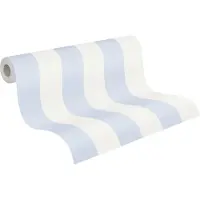 A.S. Création Vliestapete "Landhaustapete mit Streifen" gemustert matt neutral geprägt Babyblau Tapeten Wohnzimmer Schlafzimmer Küche modern Flur Design Büro
