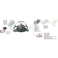 3M -Gasfilter/Kombifilter 6095 A2P3 R (Pack mit 2 St) (7100104312)