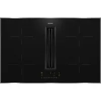 Miele KMDA 7272-1 FR Silence - Induktionskochfeld mit Dunstabzug mit 5 Jahre Garantie, mit Edelstahlrahmen für aufliegenden Einbau, 80 cm