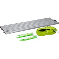Dunlop Sports Net 609 x 220 CM - Volleyballnetz - Tennisnetz - Badmintonnetz - Komplettset mit Schlägern, Netz, Bodennägeln und Spannseilen - Multifunktional einsetzbar - Grün/Schwarz