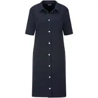 Goldner Jerseykleid "Polokleid in maritimen Look" stretchbequeme Jerseyware