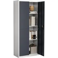 VCM Stahlschrank abschliessbar Malivo 4fach