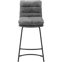 Bessagi Home Barhocker Kona Grau Webstoff Gepolstert