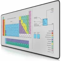 CSL Gaming Mauspad, XXL Schreibtischunterlage 900 x 400mm, Präzision & Geschwindigkeit, Periodensystem