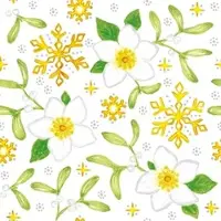 Mank Serviette Softpoint Mistletoe, 40 x 40 cm, 50 Stück - Weihnachten Mistelzweige