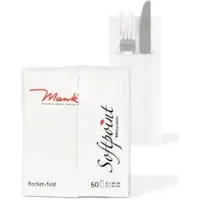 Mank Softpoint "Pub" Besteckservietten Weiß, 40 x 33 cm, 900 Stück - voller Karton