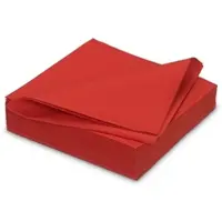 Ava 25 Servietten stoffähnlich 40x40cm Airlaid saugstark Einweg Tischservietten zum Falten Einfarbige Papierservietten für Hochzeit Geburtstag Party Rot