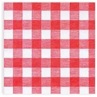 Plock GmbH SemyTop Airlaid-Motivservietten rot kariert 40x40 cm 1-lagig 800 Servietten