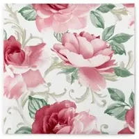 Mank Serviette Airlaid Rosalie in Bordeaux, 40 x 40 cm, 50 Stück - Rosen Blumen Floral