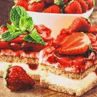 Home Fashion , Tasty Cake, Lunch-Servietten aufgefaltetes Maß 33 cm x 33 cm, im Viertelfalz, 20 Stück pro Pack, 12 Pack pro Karton