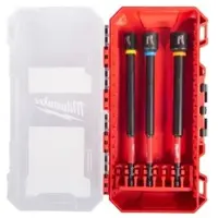 Milwaukee Zubehör 4932499426 SHOCKWAVE Magnetschrauber Long Set PACKOUT Ready Box 8/10/13 x 150 mm