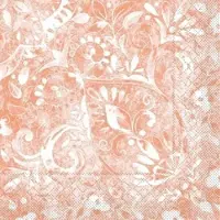 Mank Serviette Tissue Felicia in Terrakotta, 33 x 33 cm, 100 Stück - Ornamente
