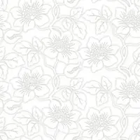 Mank Serviette Airlaid Hedda in Grau, 40 x 40 cm, 50 Stück - Blumen Blüten stoffähnlich