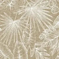 Mank Serviette aus Airlaid, Kona in Braun, 40 x 40 cm, 50 Stück - Floral Farn Gräser Blätter