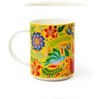 Excelsa Set Von 4 Mug Mexican Flowers 30 Cl Porzellan Bunt