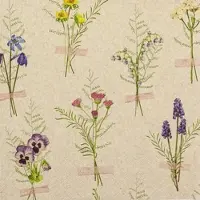 Home Fashion , Spring Herbarium, Lunch-Servietten aufgefaltetes Maß 33 cm x 33 cm, im Viertelfalz, 20 Stück pro Pack, 12 Pack pro Karton
