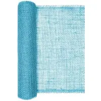 Home Fashion , TL Jute blue , Tischläufer aus Jute, im Format 500 cm x 30 cm, aufgerollt, 1 Stück pro Pack