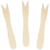 Daybays 500000 Stk. Holz Pommesgabel Mini 85 mm Geschmacks- und Geruchsneutral
