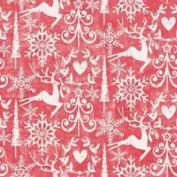 Mank XL Serviette Airlaid Bob in Rot, 48 x 48 cm, 50 Stück - Weihnachten Rentiere Schneeflocken
