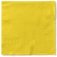 Mank Serviette in Gelb aus Tissue 3-lagig, 40 x 40 cm, 100 Stück