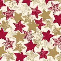 Mank Serviette Tissue Levi in Gold-Bordeaux, 40 x 40 cm, 100 Stück - Weihnachten Sterne
