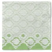 Sovie HORECA Serviette Mandy in apfelgrün aus Tissue 40 x 40 cm, 100 Stück - Ornamente