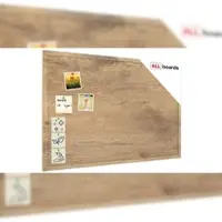 Allboards Korktafel mit Druckmotiv HOLZ, 90×60 cm Holzrahmen