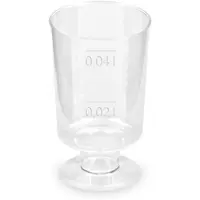 VEPATIM 200x Schnapsglas mit Fuß Premium glasklar Shotgläser mit Eichstrich 2cl/4cl