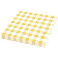 VEPATIM 2000x Servietten Prägeservietten 33 x 33 cm 1-lagig KARO gelb