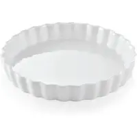 Playflip 12x Tortenform Ø 26 cm weiß, Porzellan Tarteform
