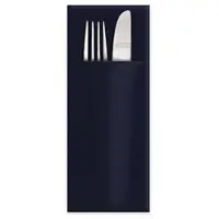 SWS 1250 Servietten Bestecktaschen CutleryStar PREMIUM PAP 40x32 cm schwarz