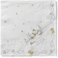 Sovie HORECA Serviette Panorama in Weiß aus Tissue 40 x 40 cm, 100 Stück - Weihnachten Silvester
