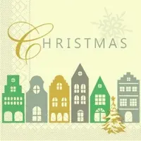Mank Tissue Serviette Julika, 40x40 cm, 100 Stück - - Weihnachtsserviette