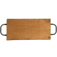T&G Woodware Servierbrett Speisenbrett Sharing Platter Rustik Hevea Braun 400 x 200 x 25mm