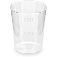 VEPATIM 500x Schnapsbecher glasklar Shotgläser Stamperl mit Eichstrich PS 2cl / 4cl