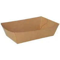 Papstar 1000 Snacktrays, Pappe "pure" 4,3 cm x 7,8 cm x 13 cm braun