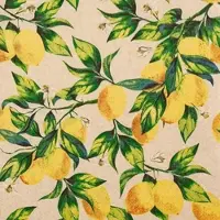 Home Fashion , Citrus Branches eco, ECO LINE RECYCLING Lunch-Servietten aufgefaltetes Maß 33 cm x 33 cm, im Viertelfalz, 20 Stück pro Packung