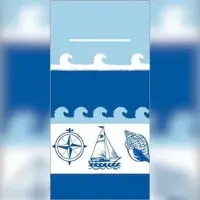 Mank Besteckservietten Airlaid Maritim, 40 x 40 cm, 75 Stück - Bestecktaschen