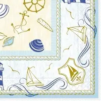 Mank Serviette aus Tissue - Coast, 33 x 33 cm, 100 Stück - Maritim