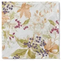 Mank Tissue Serviette Erika, 40 x 40 cm, 3-lagig, 100 Stück - - Herbstdesign