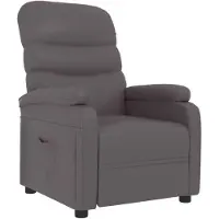 vidaXL Relaxsessel Grau Kunstleder