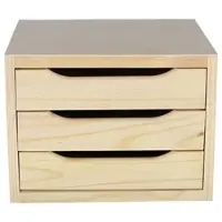 Wellhome Schubladenschrank mit 3 Schubladen 39x30x29,5cm