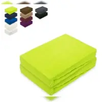 EXKLUSIV HEIMTEXTIL Frottee Spannbettlaken Doppelpack 120 x 200 cm Apfelgrün