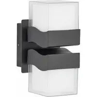 Licht-Erlebnisse LED Außenleuchte Up Down IP54 Schwarz eckig Modern Haus Eingang Garten Wandlampe
