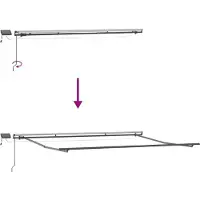 vidaXL Ausziehbare Markise Mehrfarbig 450 x 350 cm Stoff und Aluminium