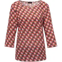 Goldner Schlupfbluse "Bluse 3/4-Arm mit grafischem Druck" Applikationen